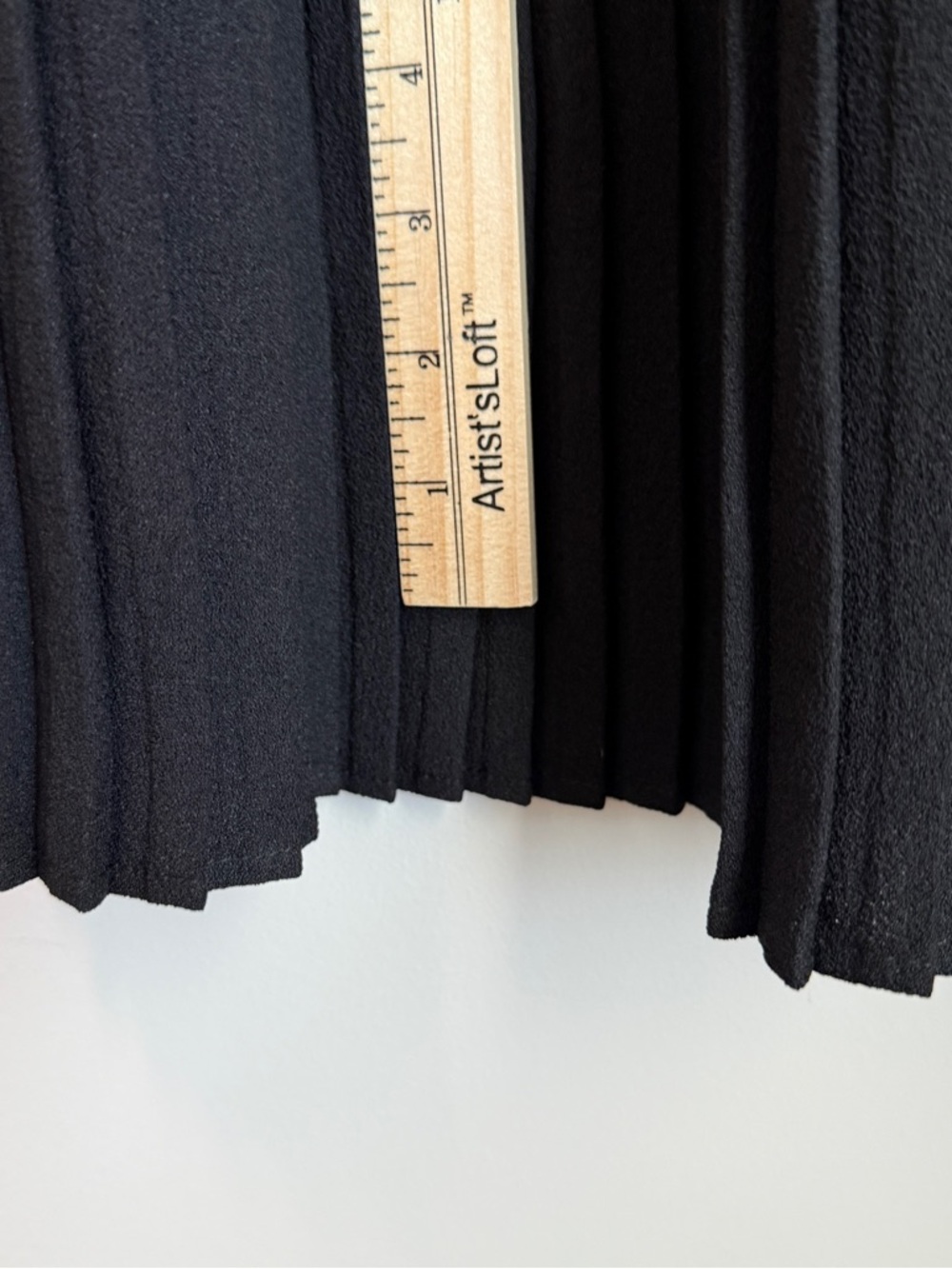 Anthropologie Ganni Black Textured Cotton Pleated Hem Mini Dress | Size L - Picture 9 of 12